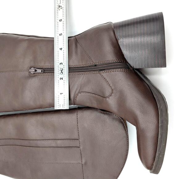 Korks Scarlet Western Boots Women's Side Zip Dark Brown Size US6M EU36.5 - Picture 10 of 14